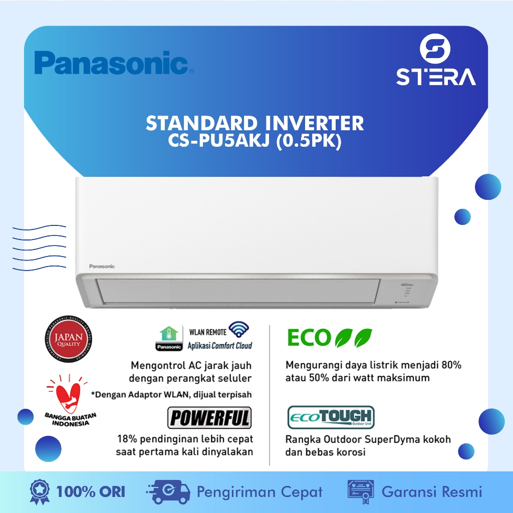 Panasonic CS-PU5AKJ AC Standard Inverter [0.5 PK] / Ac Panasonic 1/2 PK Inverter