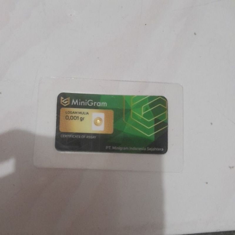 Mini Gram emas 0,001gr 24 karat