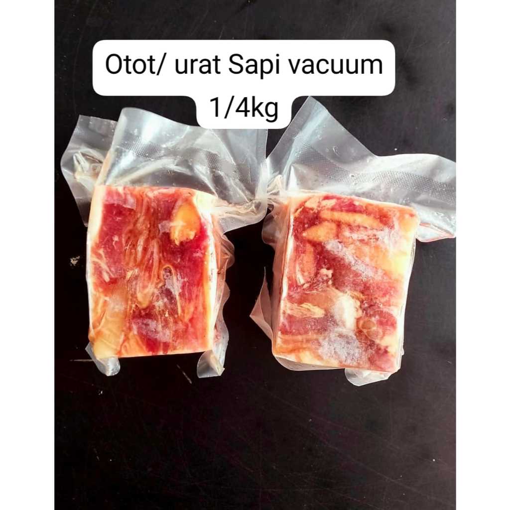 

Otot / urat sapi vacuum, Rp 18.500 per 1/4 kg
