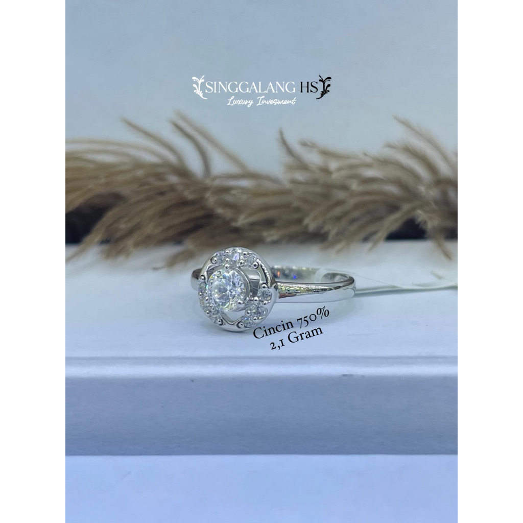 cincin perhiasan emas kadar 750% / 17,18,22k