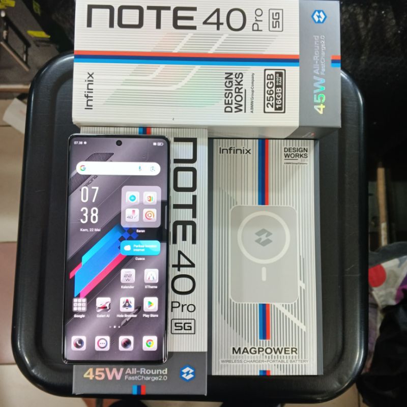 Infinix Note 40 pro 5G Second 8/256 GB - Kamera 108MP, Layar AMOLED 120Hz, Garansi Resmi, Harga term