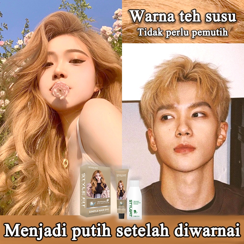 【hit baru 2025】STYLE FIT cat rambut*200ml sari tumbuhan murni, tidak memerlukan pemutihan, pewarnaan