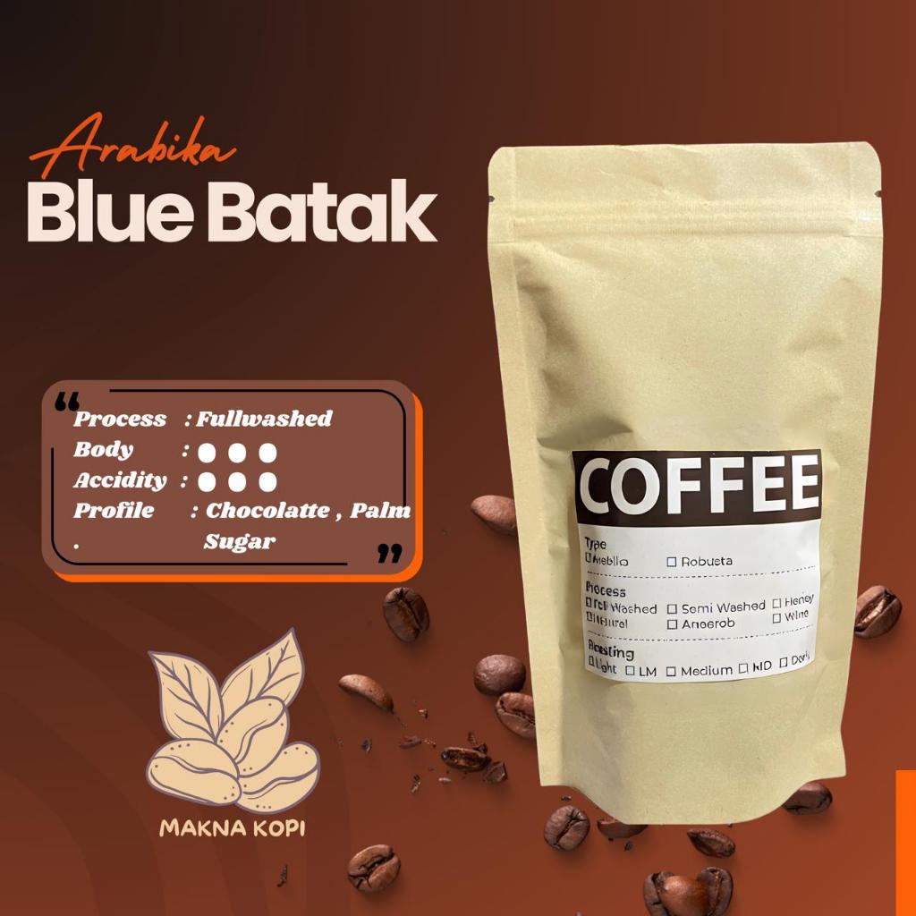

Makna Kopi - Kopi Arabika Blue Batak 100 Gram Kopi Biji Bubuk di Proses Fullwashed