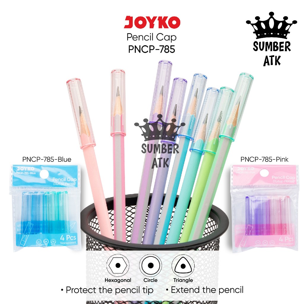 

Pencil Cap Tutup Pensil Joyko PNCP-785 Pink and Blue