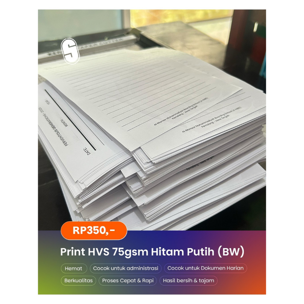 

Print HVS 75gsm Hitam Putih (BW) – Mulai Rp350,- per lembar