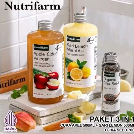

paket 3 botol/cukaapel/lemon/chiaseed