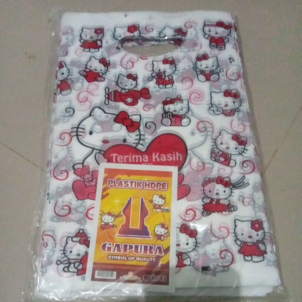Kantong Plastik Olshop Plong Hello kitty20x30