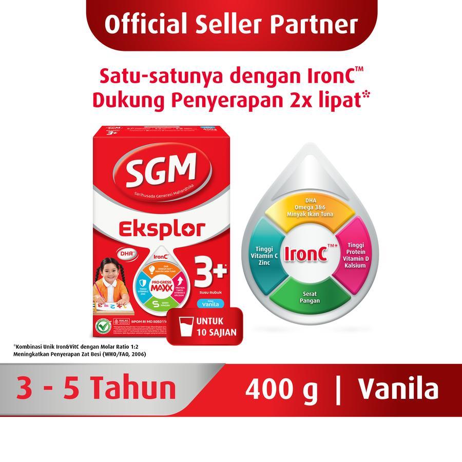 SGM EKSPLOR 3+ VANILA 400GR / SGM 3 PLUS RASA MADU 400 GRAM / MAMA SUSU