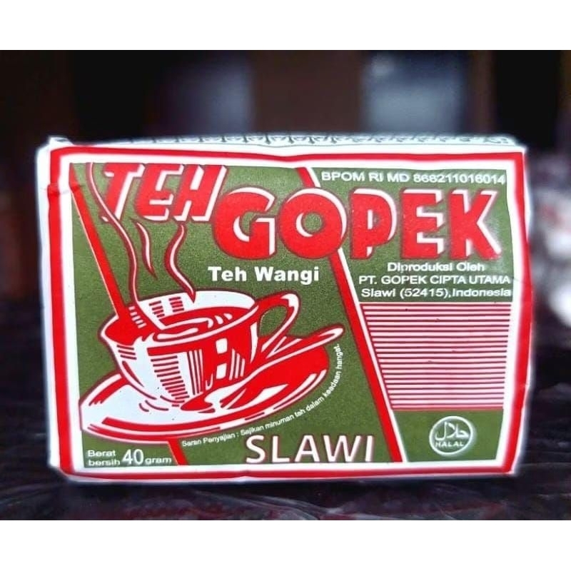 

Teh tubruk Gopek 1 slop isi 10 pcs 50g