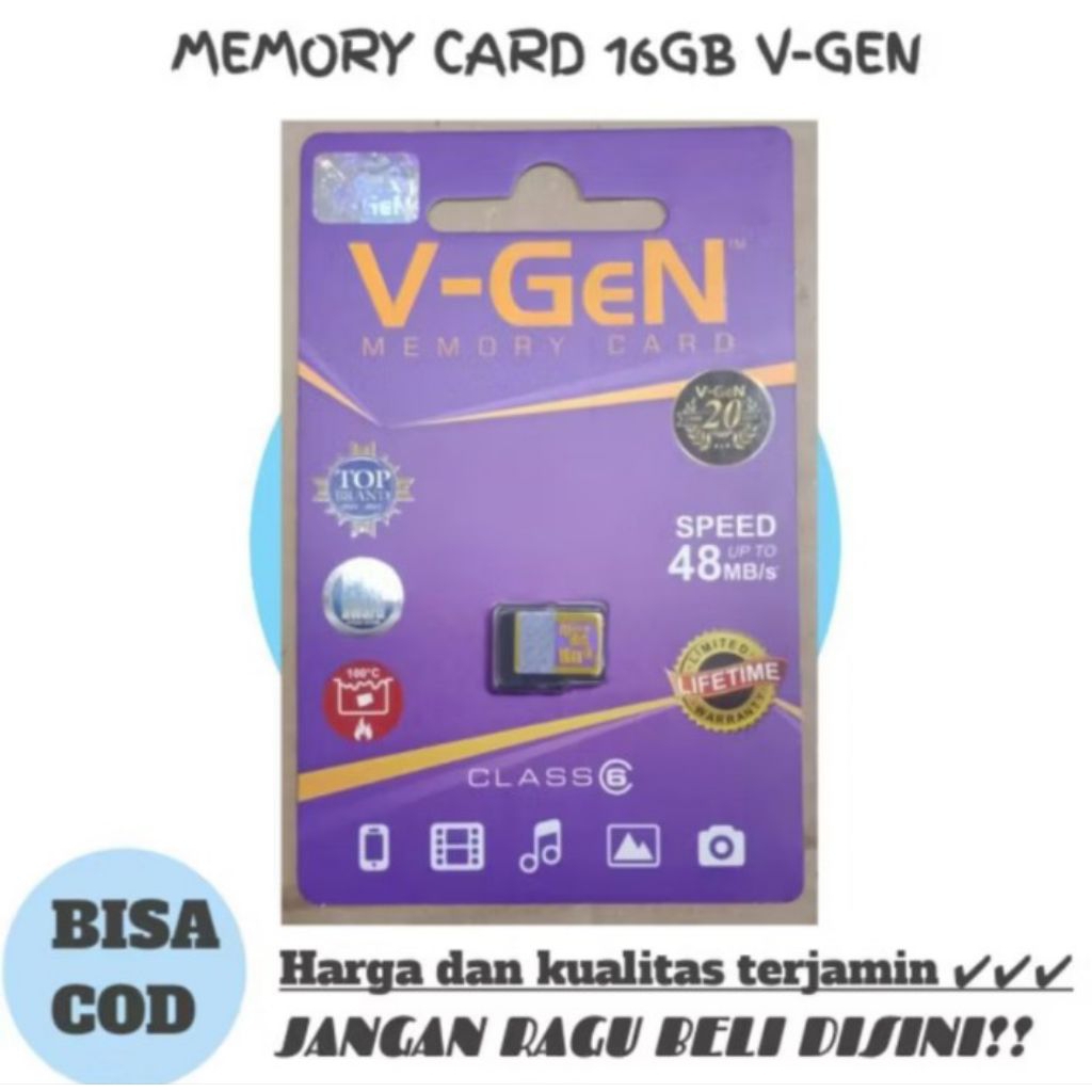 MEMORY CARD V-GEN 16GB CLASS 6/MC 16GB V-GEN