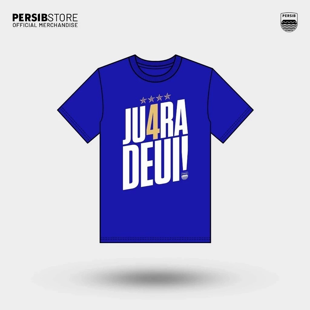 Fanatica Sport - Kaos Persib Juara Deui Aksara Sunda - Kaos Persib Back To Back - Kaos Bola - T-Shir