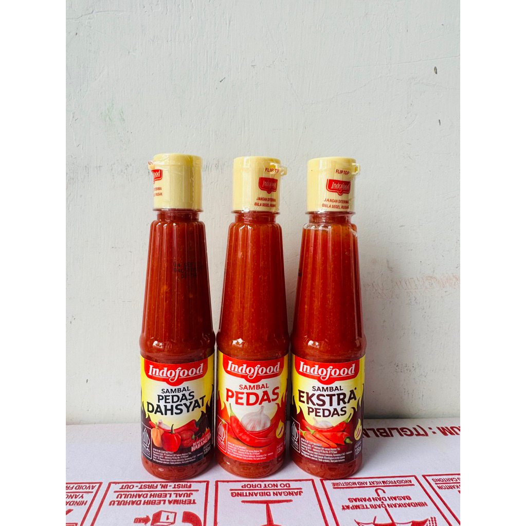 

Saos Sambal Indofood 135ml Botol / Saos Indofood Pedas
