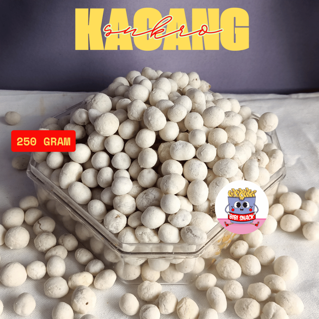 

Bibi Snack - Kacang atom sukro putih kiloan 250 gram
