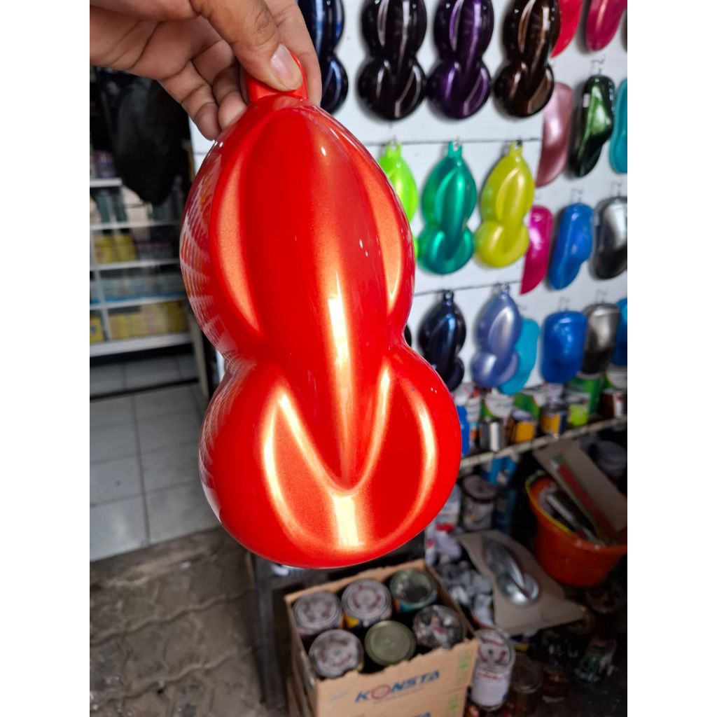 jual cat duco cat merah gold ferrari red metalic pu base coat cat motor mobil cat custom automotif