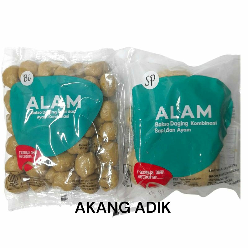 

bakso urat sapi halal per paket dua bungkus ,bakso alam mini BI isi 50 dan bakso alam SP isi 5