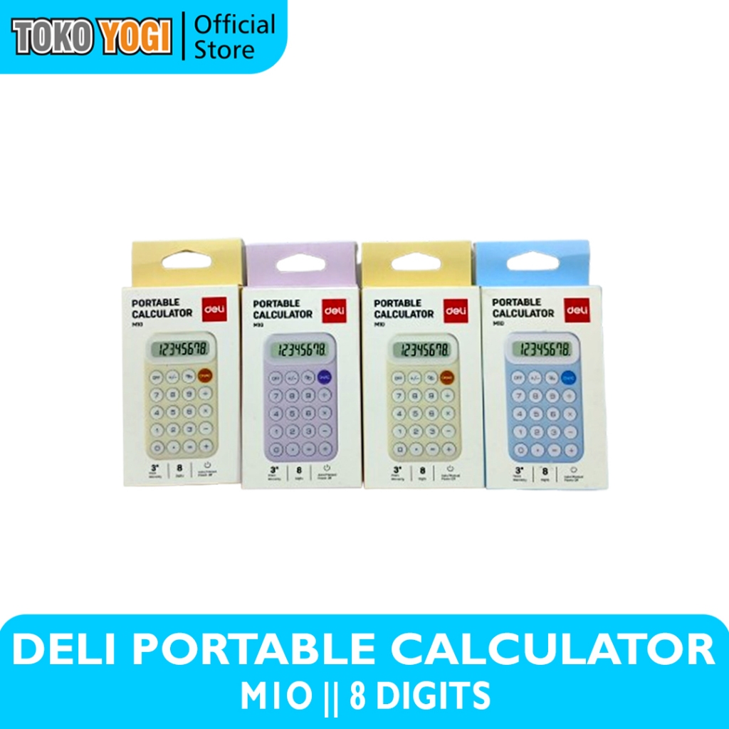 

DELI PORTABLE CALCULATOR MINI M10 8 DIGITS WARNA || KALKULATOR KECIL 8 DIGITS