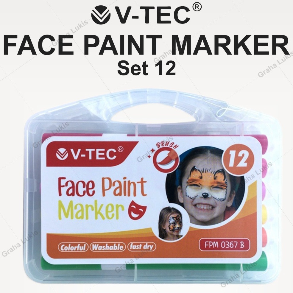 

KODE Q47N VTEC FACE PAINT MARKER SET 12 FPM 367 B