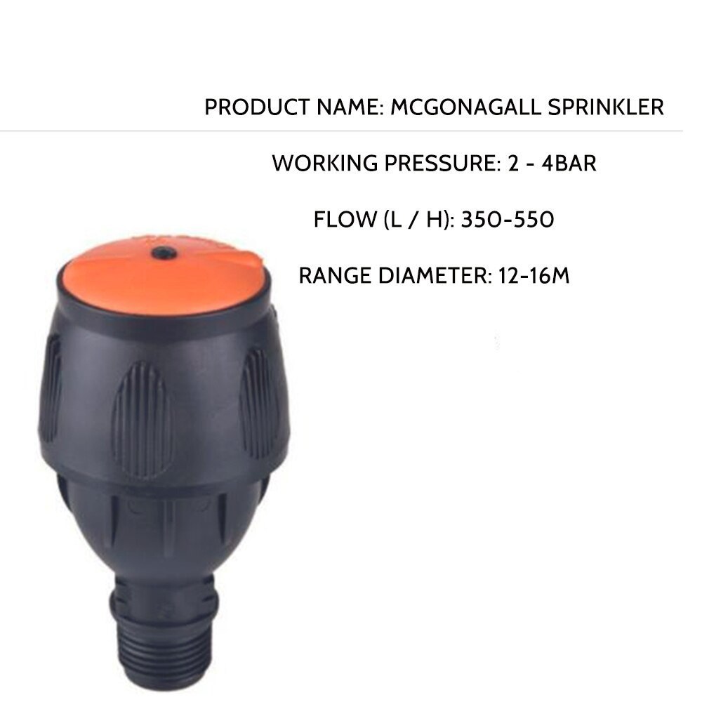 Raflezia Impact Sprinkler Berputar 360 Radius 14Meter Siraman Merata Sprinkler Pertanian Springkler
