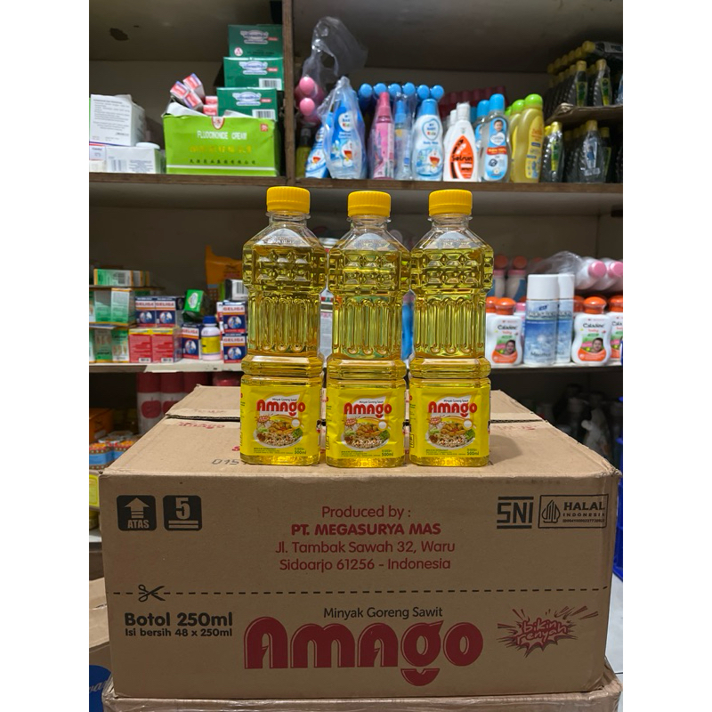 

1 Karton Minyak Goreng Amago 250ml isi 48 Botol.