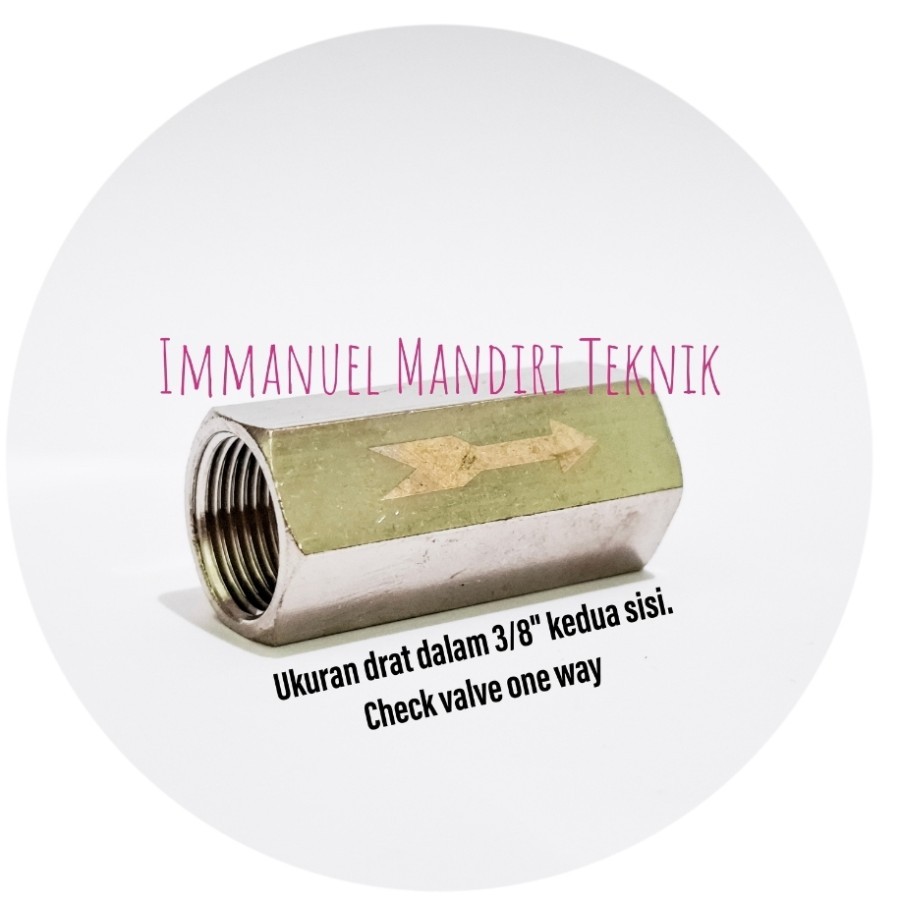 Check valve one way 3/8 / Nepel valve one way 3/8