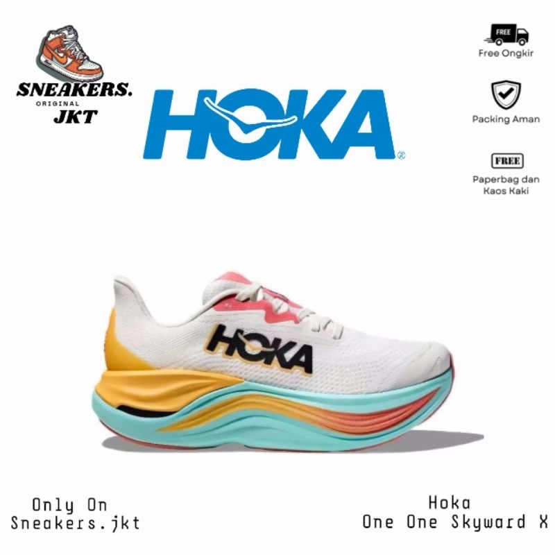 Sepatu Running Hoka One One Skyward x De Blanc Swim Day Original