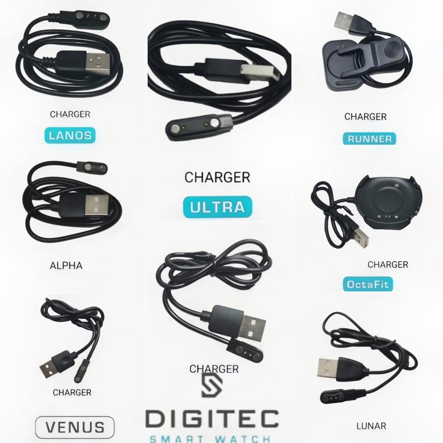 KODE W94X Charger Digitec Smart Watch Digitec Smartwatch Charger Lanos Runner Wave Octafit