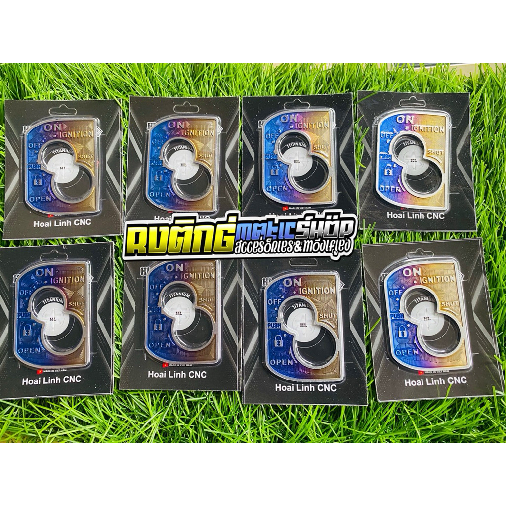 emblem cover kunci kontak titanium vario 125 / 150 led old / pcx cbu original titanium / emblem cove