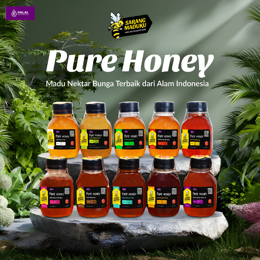 

Sarang Maduku Madu Murni Asli Raw Honey 125ml Madu Lambung GERD Magh Asma Gemuk Badan Batuk Pilek