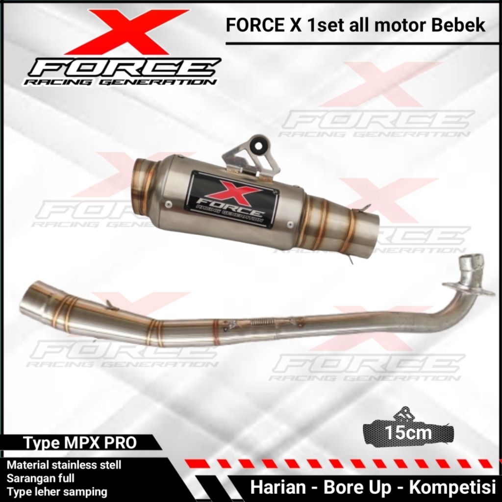 Knalpot racing original type MPX PRO step std supra x 125 kph karisma Shogun 125 blade 125 Jupiter z