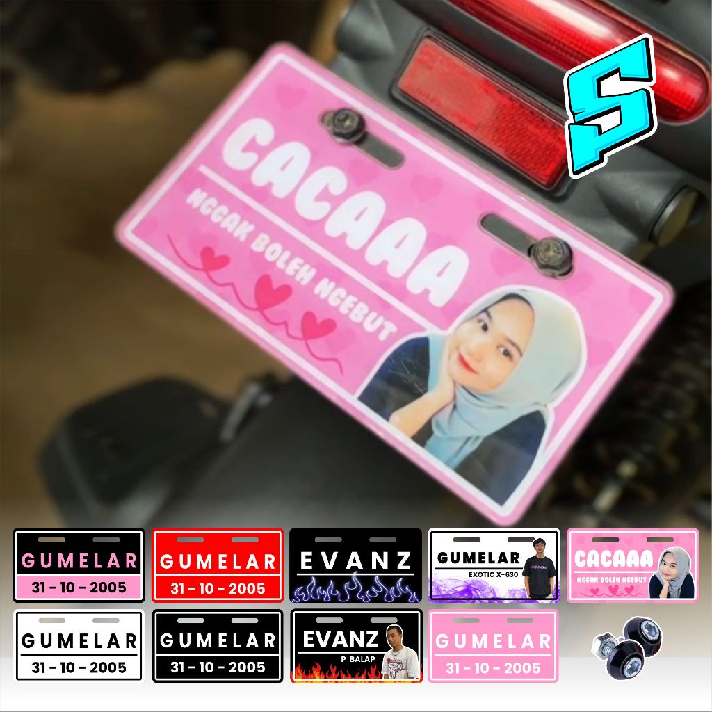 

PLAT SEPEDA LISTRIK CUSTOM NAMA DAN FOTO BEBAS