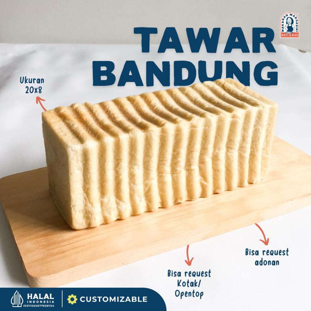 

Roti Tawar Bakar Bandung / Roti Kasino Bandung / Roti Tawar Original,Pandan, Gandum | 20x8 / Supplier Roti Makanan Wargasini UMKM