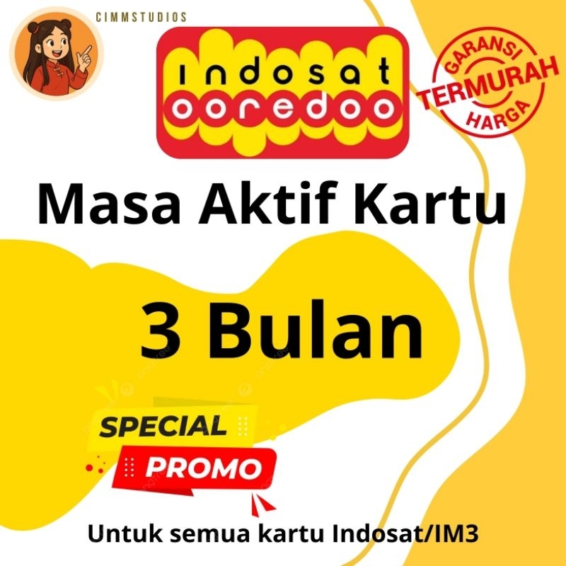 Indosat Masa Aktif 1 Bulan 3 Bulan 15 Hari | Maks 90 Hari | Cimmstudios