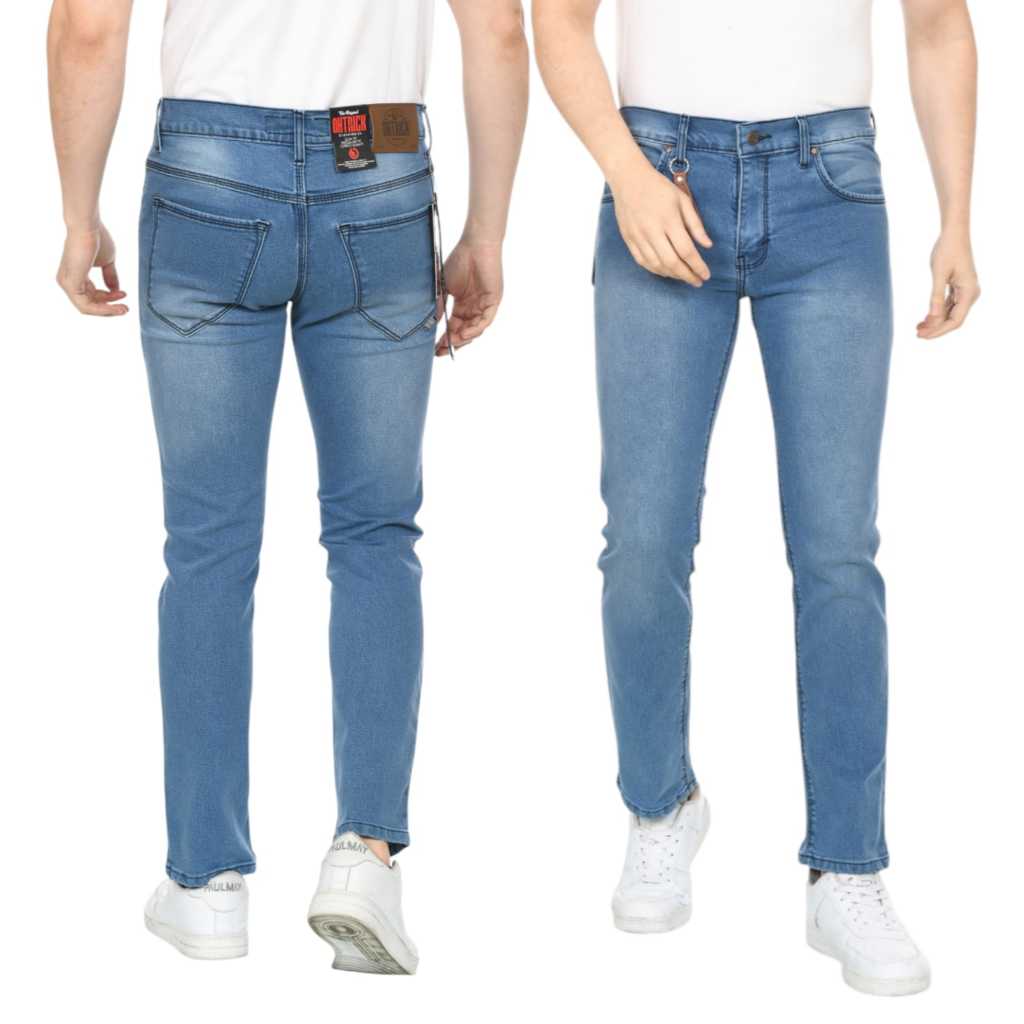 Celana Jeans Panjang Pria Bahan Denim Melar