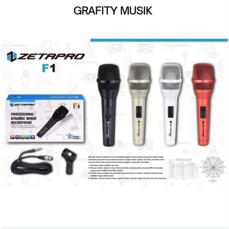 Mic Kabel Zetapro F-1 Zetapro F1 Microphone Cable F 1 Original