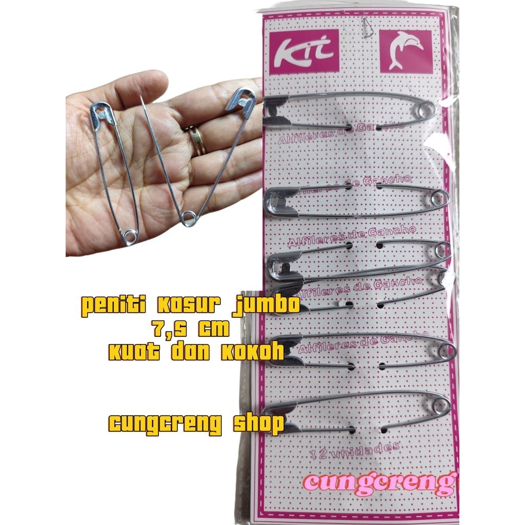 Peniti kasur Jumbo / Peniti besar Jumbo silver 7,5cm