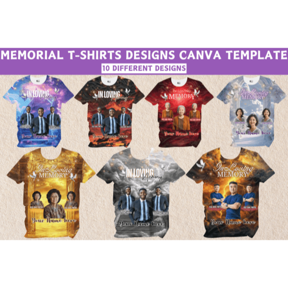 In Loving Memory T Shirt Canva Template - Canva | Template | Premium