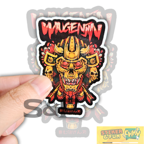 

Stiker Sticker Vinyl Laminasi Glosy SAMURAI WUGENJIN