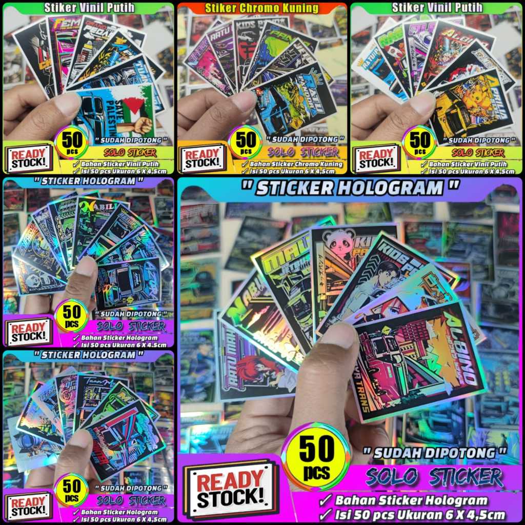 

Sticker Bus Mania Isi 50 Pc Hologram SUDAH DIPOTONG Tinggal Tempel Stiker Bis Telolet Basuri