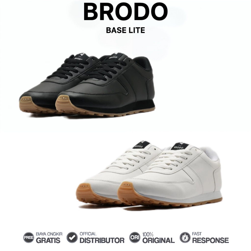 Brodo - Sepatu Base Lite Sneakers Casual Pria Original 100%
