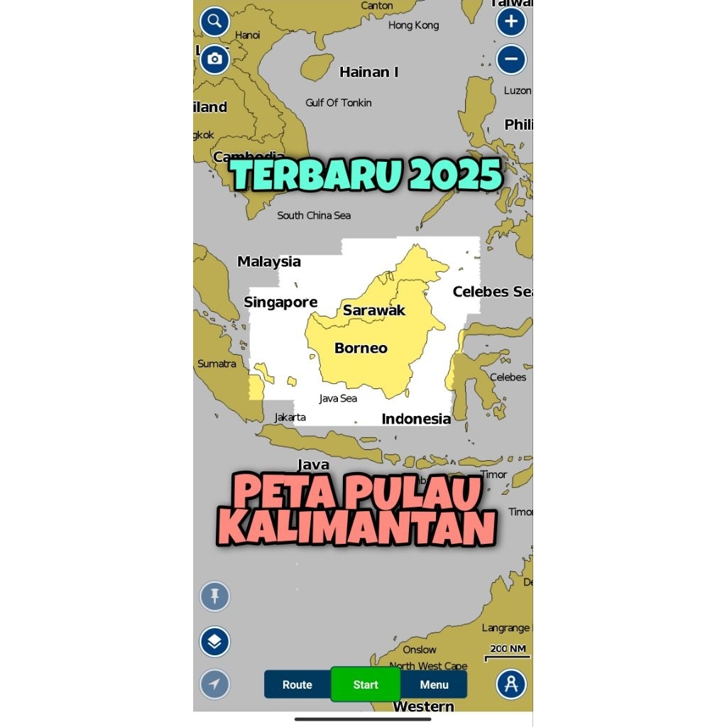 PETA LAUT NAVIONICS PULAU KALIMANTAN