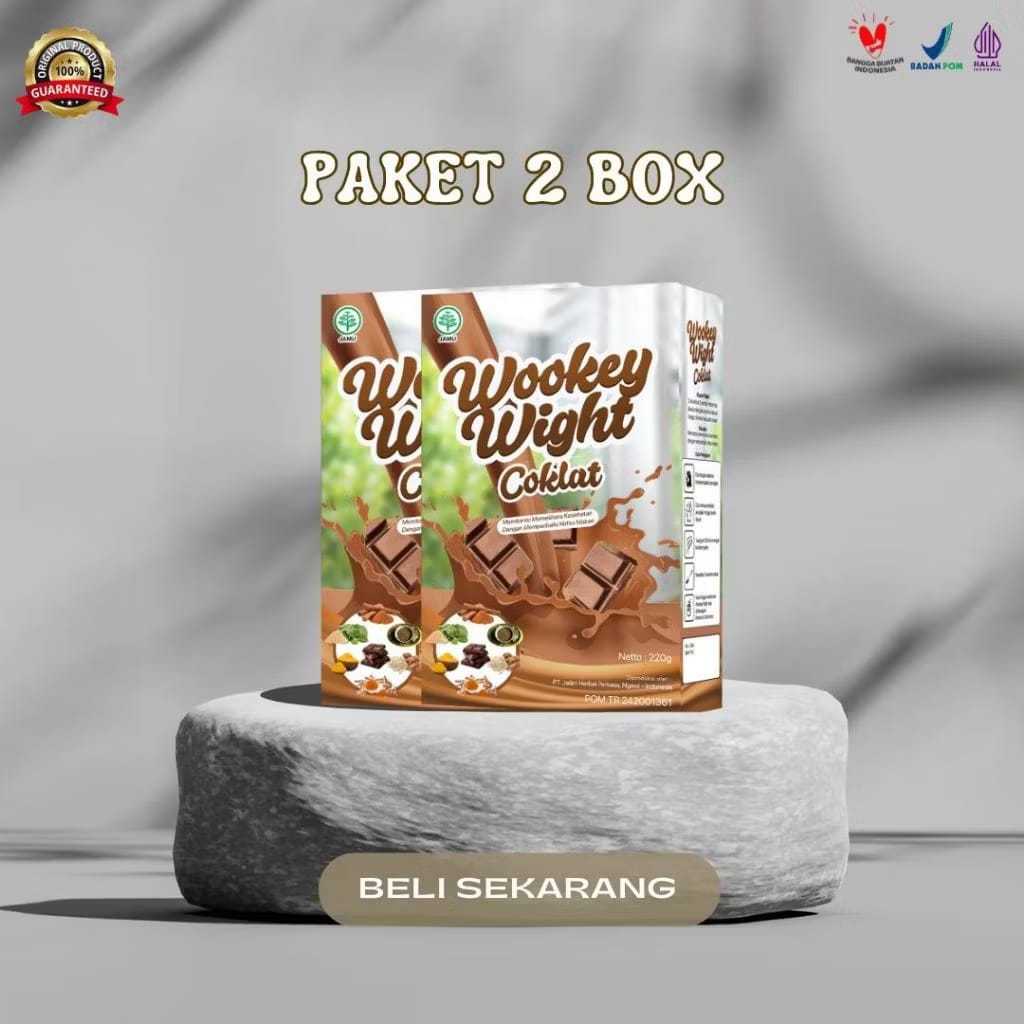 

2 BOX TERMURAH!!! Wookey Weight RASA COKLAT - Susu Penambah Berat Badan [PROMO]