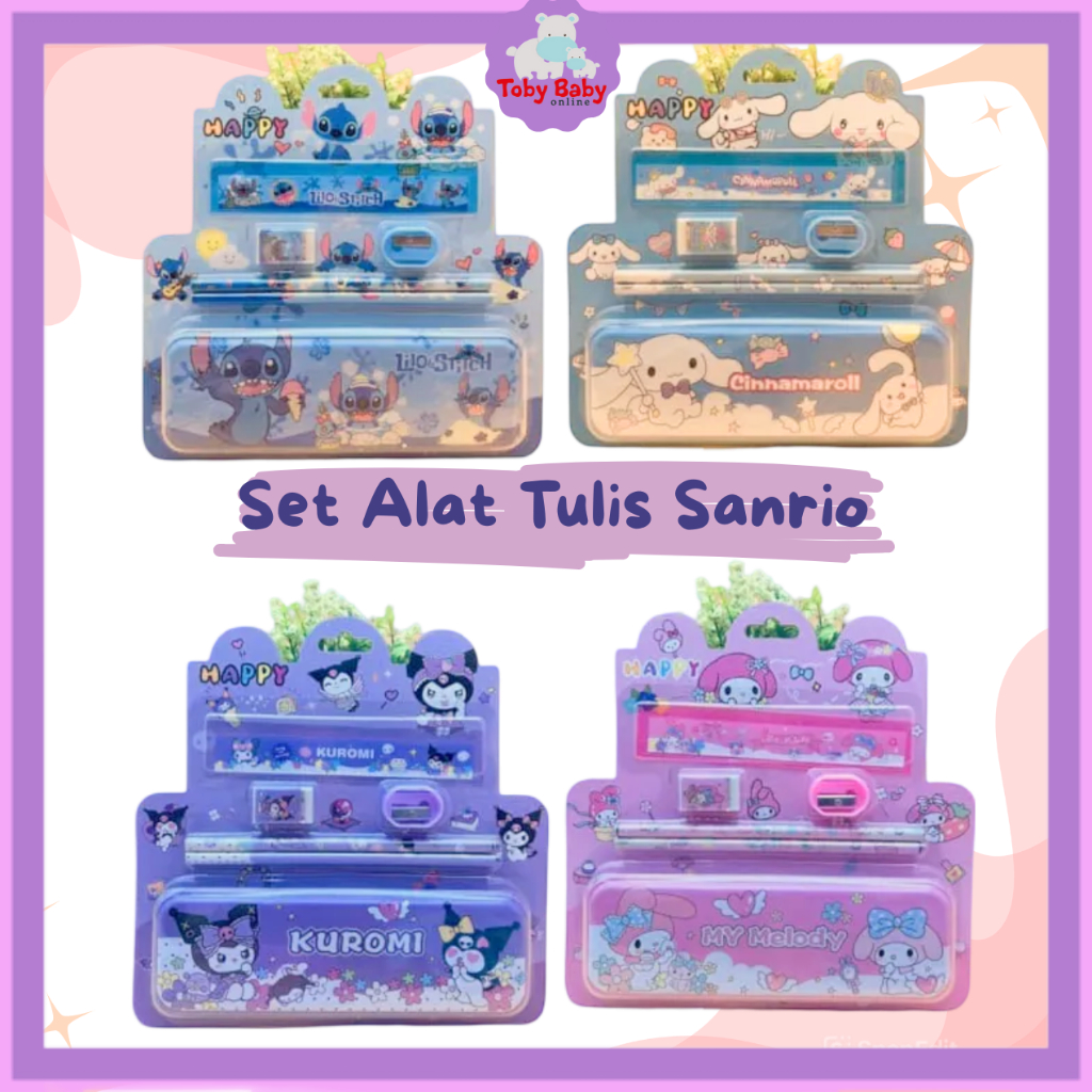 

Stationary Set Alat Sekolah 6 In 1 Lengkap Lucu Kado Ulang Tahun Motif Sanrio Kuromi Cinamon Melody