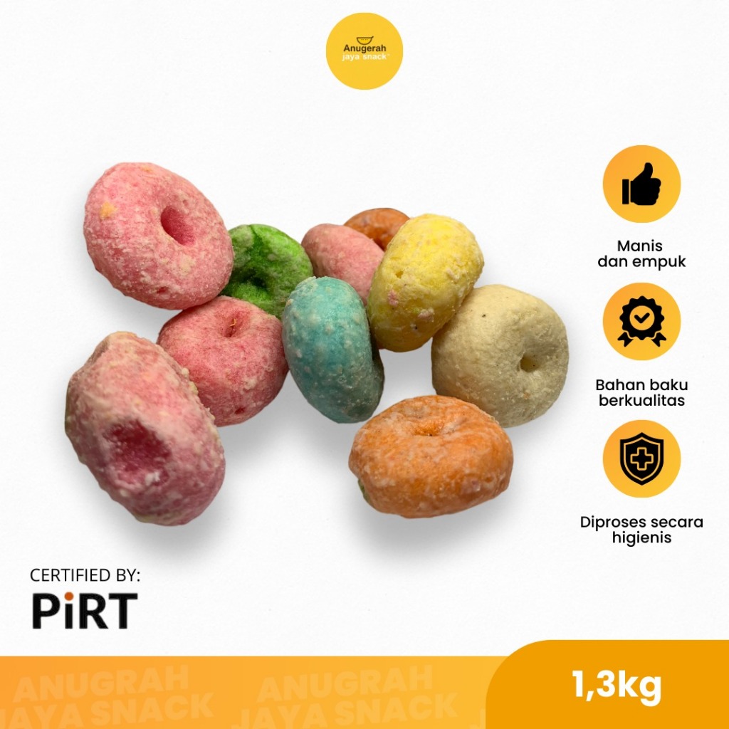 

Getas Manis Donat Warna Warni 1,3kg Getas Kering Ladu Manis Bidaran Cemilan Snack Kiloan