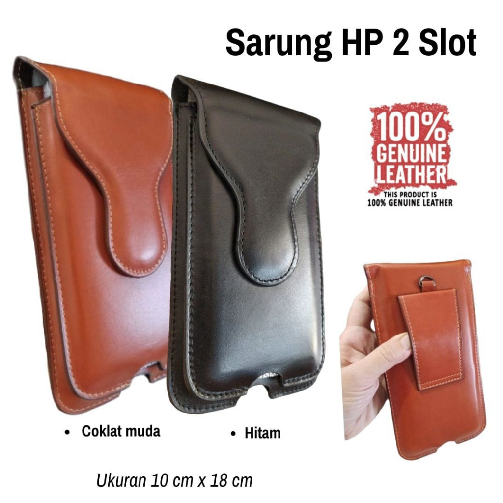 Sarung HP Pinggang kulit asli Garut