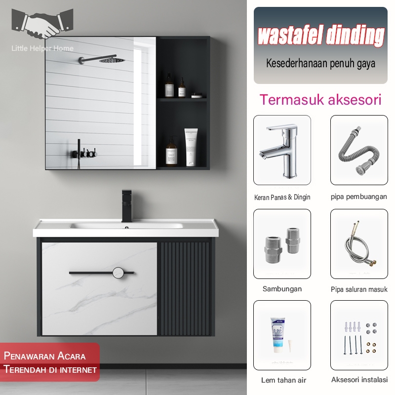 westafel kamar mandi minimalis（50CM）wastafel kamar mandi set kabinet wastafel dinding lemari kamar m