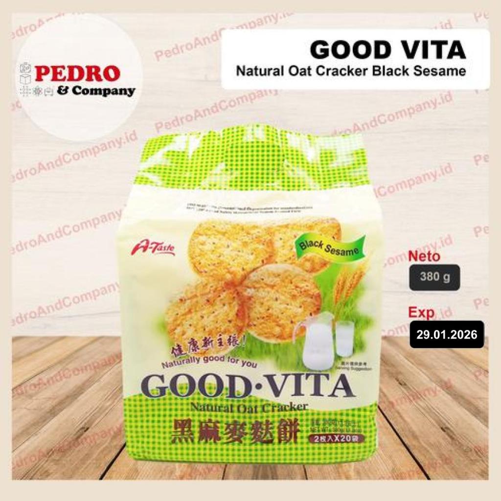 

A taste good vita BLACK SESAME natural oat cracker 380 gram - biskuit