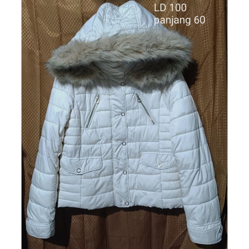 jaket zara putih jaket winter zara putih jaket musim dingin zara putih jaket zara gelembung jaket pu