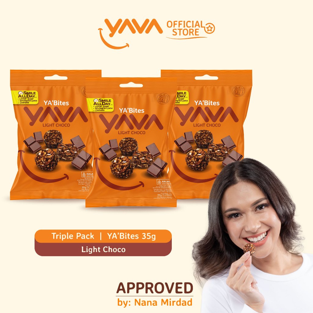 

YAVA Triple Pack YA'Bites Light Choco (3 x 35g)