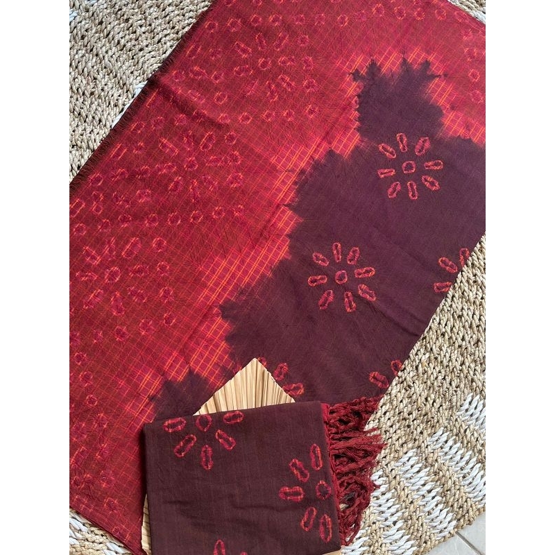 jumputan set selendang