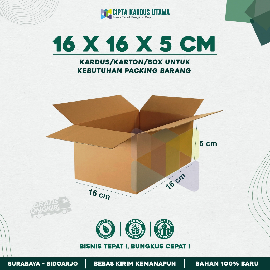 

Kardus Packing 16x16x5 | Box packing | Karton Packing